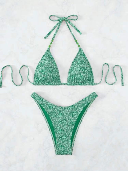 European And American Bikini Lanyard Halter For Women