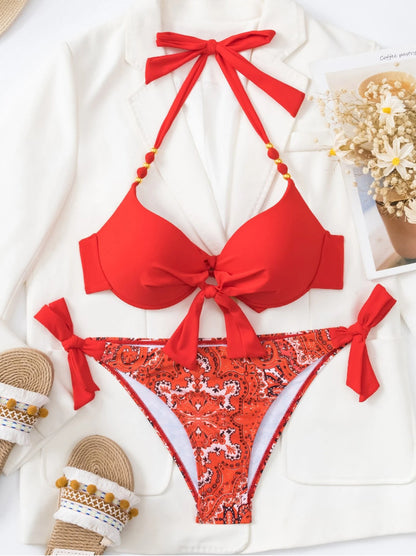 Ladies New Printing Quality Bikini Swimsuit