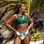 Women's Bikini Summer Swimsuit Front Cross Lace Up Two Piece Bathing Suit