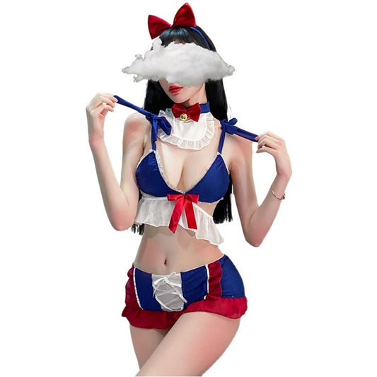 Sexy Lingerie Bow Cute Soft Girl Student Sexy Pajamas Uniform Suit Passionate Female Fantasy