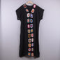 Hook Flower Stitching Irregular Slit Sun Protection Beach V-neck Dress
