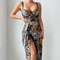 Double Shoulder With Steel Bracket Gather Thin One Piece Swimsuit Bathing suit