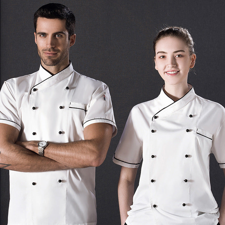 Fashion Summer Chef Clothes Short Sleeve Workwear