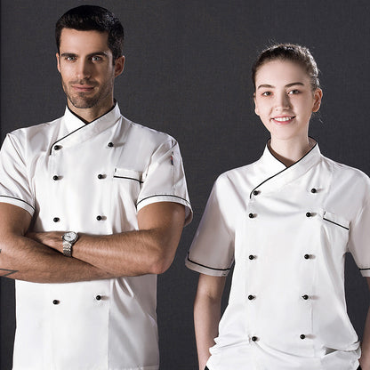 Fashion Summer Chef Clothes Short Sleeve Workwear
