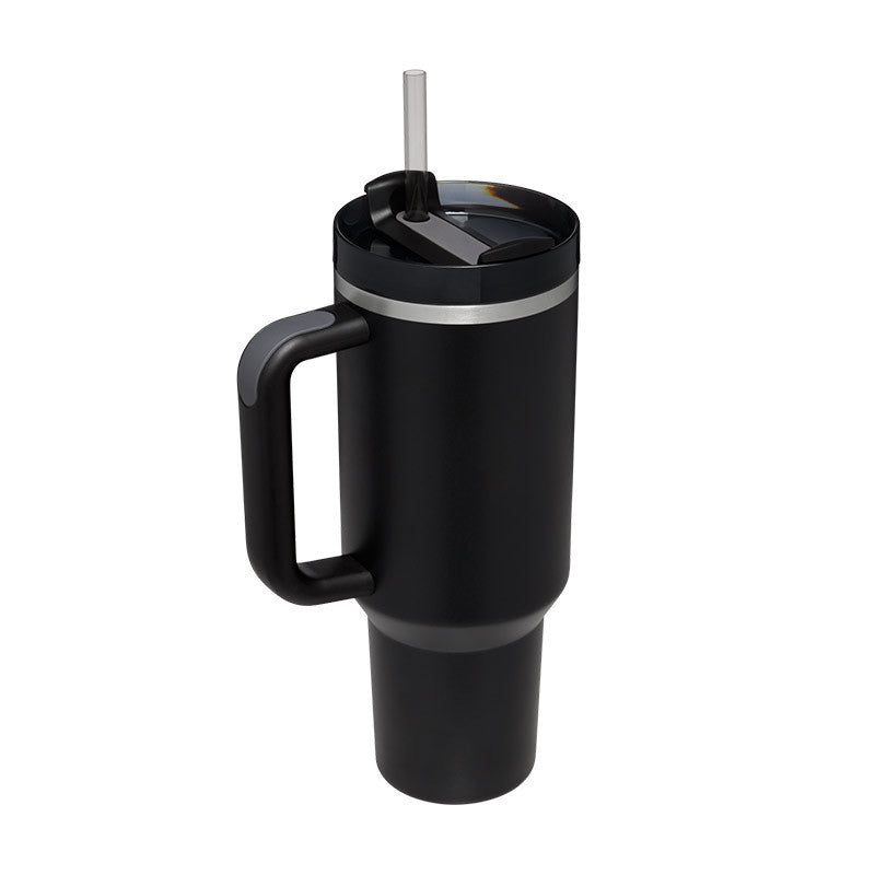40 Oz Tumbler With Handle Straw Insulated, Stainless Steel Spill Proof Vacuum Coffee Cup Tumbler With Lid Tapered Mug Gifts Suitable For Car Gym Office Travel