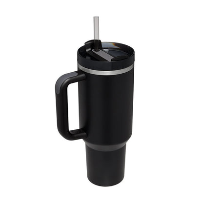 40 Oz Tumbler With Handle Straw Insulated, Stainless Steel Spill Proof Vacuum Coffee Cup Tumbler With Lid Tapered Mug Gifts Suitable For Car Gym Office Travel