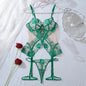 Bra Set Mesh See-through Thin Lace Seduction Underwear Underwear Three-piece Set