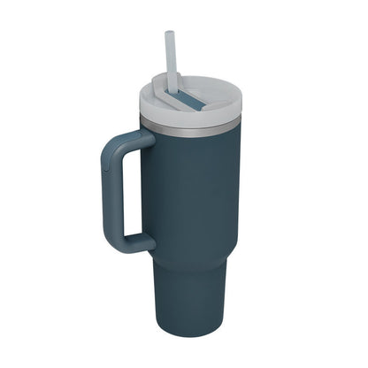 40 Oz Tumbler With Handle Straw Insulated, Stainless Steel Spill Proof Vacuum Coffee Cup Tumbler With Lid Tapered Mug Gifts Suitable For Car Gym Office Travel