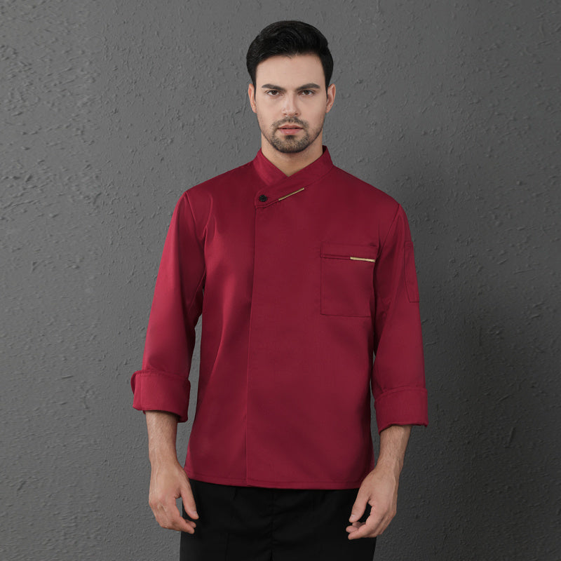 Chef Clothes Long Sleeved Catering Kitchen Coverall