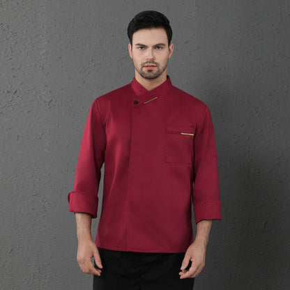 Chef Clothes Long Sleeved Catering Kitchen Coverall